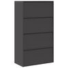 vidaXL Dulap de depozitare 2 pcs Negru 80 x 40 x 140 cm Oțel