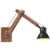 vidaXL Lampă de perete, stil industrial, negru, rotund, E27