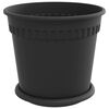 vidaXL Ghivece pentru plante 24 pcs Negru &Oslash; 19 x 16 cm Plastic