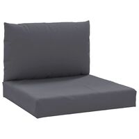 vidaXL Perne canapea din paleți, 2 buc., antracit, material textil