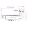 vidaXL Pat de zi extensibil, alb, 2x(90x200) cm, lemn masiv de pin
