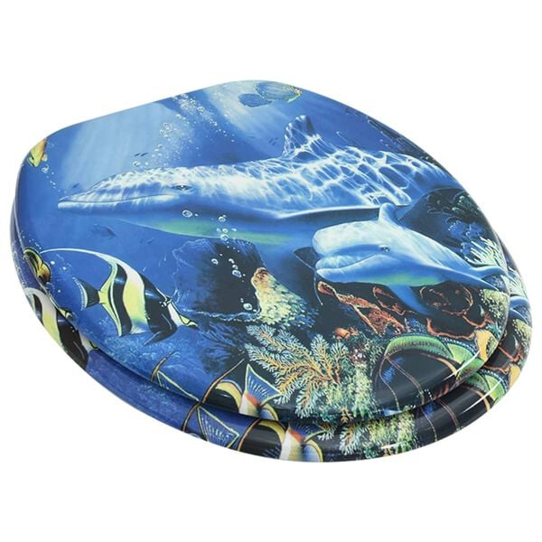 vidaXL Capac WC, MDF, model delfini