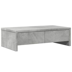 vidaXL Suport monitor cu sertare gri beton 50x27x15 cm lemn prelucrat