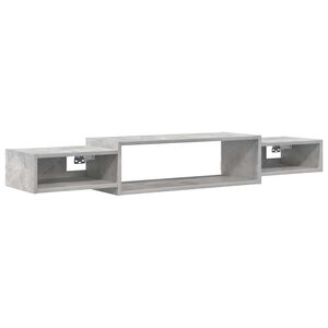 vidaXL Sistem de TV montat pe perete Gri Beton 140 x 28 x 21 cm