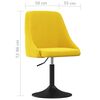 vidaXL Scaun de bucătărie, galben muștar, catifea