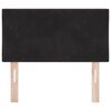 vidaXL Tăblie LED cu headboard Negru 80 cm Piele artificială