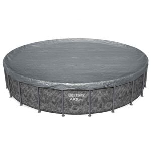 Bestway Husă pentru piscină &Oslash;6,71 m Rotund Poliester Gri