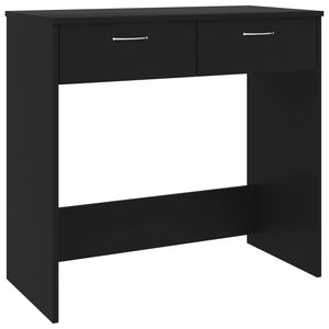 vidaXL Birou, negru, 80x40x75 cm, lemn prelucrat