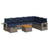 vidaXL Set canapele de grădină, 9 piese, cu perne, gri, poliratan