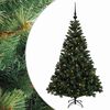 vidaXL Brad de Crăciun artificial cu glob 120 cm 150 LED-uri Alb cald