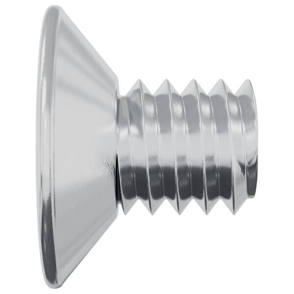 vidaXL Șuruburi cu cap &icirc;ngropat 2 pcs Argintiu M4 x 6 mm Oțel