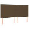 vidaXL Tăblie de pat maro &icirc;nchis 180x5x118/128 cm, material textil