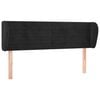 vidaXL Tăblie de pat cu aripioare negru 147x23x78/88 cm catifea