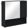 vidaXL Dulap cu oglindă Pe perete Negru 59 x 17 x 55 cm Lemn compozit