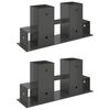 Ajutor pentru Stivuirea Lemnelor 2 pcs Antracit 34 x 10 x 15 cm Oțel