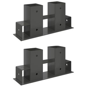 Ajutor pentru Stivuirea Lemnelor 2 pcs Antracit 34 x 10 x 15 cm Oțel
