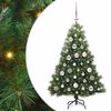 vidaXL Brad de Crăciun artificial cu 150 LED Verde 120 cm PE și PVC