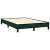 vidaXL Pat box spring cu saltea, verde &icirc;nchis, 120x190 cm, catifea