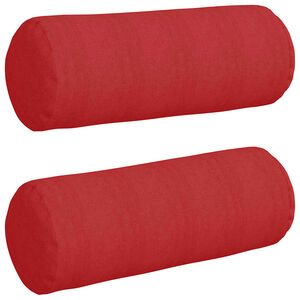 vidaXL Perne Bolster 2 pcs Roșu &Oslash; 25 x 70 cm țesătură