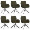 vidaXL Scaune de dining rotative 6 pcs Piele Suedată Sintetică