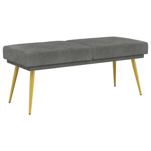 vidaXL Bancă cu două straturi Gri &icirc;nchis 120 x 45 x 46 cm Catifea