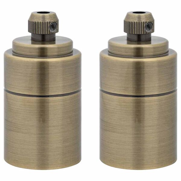 vidaXL Suporturi de lampă 2 buc Bronz E27