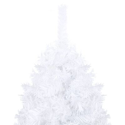 vidaXL Pom de Crăciun artificial cu ramuri groase, alb, 210 cm, PVC