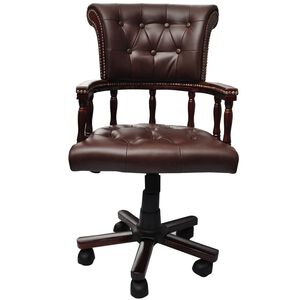 vidaXL Scaun de birou pivotant, maro