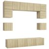 vidaXL Set de dulapuri TV, 8 piese, stejar sonoma, lemn prelucrat