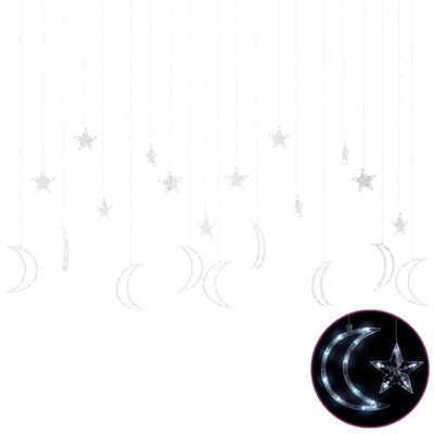 vidaXL Lumini lună și stele, 345 LED-uri, alb rece, cu telecomandă