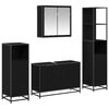 vidaXL Set de mobilier pentru baie 4 buc. Stejar Negru 90 x 33 x 60 cm