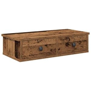 vidaXL Raft de perete cu sertare Lemn vechi 60x28x15 cm Lemn prelucrat