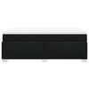 vidaXL Pat box spring cu saltea, negru, 120x190 cm, catifea
