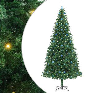 vidaXL Brad de Crăciun artificial Verde 300 cm PVC și metal și plastic