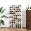 vidaXL Suport sticle de vin pentru 72 sticle,alb, metal