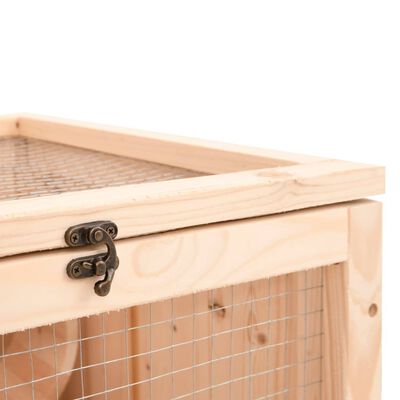 vidaXL Cușcă pentru hamsteri, 81x40x60 cm, lemn masiv de brad
