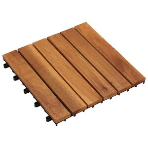 vidaXL Plăci pentru Deck 10 pcs Maro 30 x 30 cm Lemn de Acacia