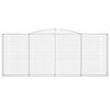 vidaXL Coș gabion arcuit, 400x30x160/180 cm, fier galvanizat