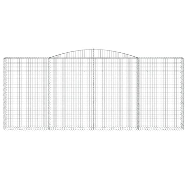 vidaXL Coș gabion arcuit, 400x30x160/180 cm, fier galvanizat