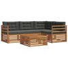 vidaXL Set de canapele de exterior 5 buc. Natural și Antracit