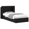vidaXL Cadru de pat cu depozitare Negru 75 x 190 cm Lemn prelucrat