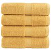 vidaXL Prosoape oaspeți premium, SOLUND, 4 buc. auriu 30x50cm 600gsm