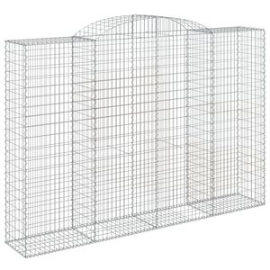 vidaXL Coș gabion arcuit, 300x50x200/220 cm, fier galvanizat