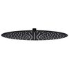 vidaXL Cap de duș tip ploaie rotund, negru, 40 cm, oțel inoxidabil