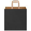 vidaXL Pungi de h&acirc;rtie 50 buc cu m&acirc;nere negre 26x17x25 cm