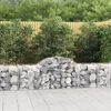 vidaXL Coșuri gabion arcuite 10 buc, 200x50x60/80 cm, fier galvanizat