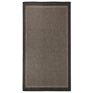 vidaXL Covor de exterior, maro &icirc;nchis, 80x150 cm, țesătură plată