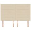 vidaXL Tăblie cap cu headboard Crem 160 cm Piele artificială