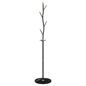 vidaXL Cuier de haine, negru, 177 cm, fier vopsit electrostatic