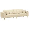 vidaXL Canapea cu pernă Crem 250 x 77 x 76 cm țesătură